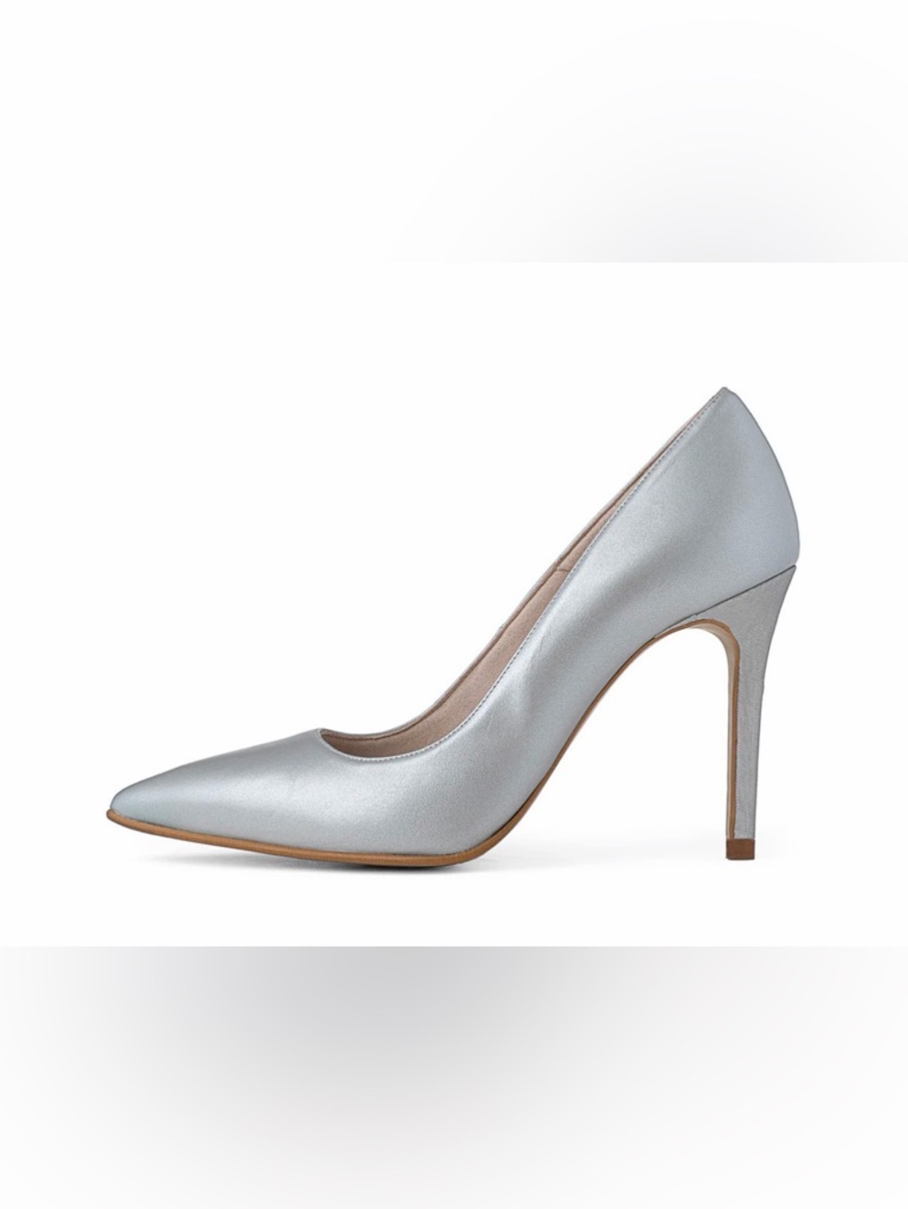 Antonia Saint Silver Pointy Toe Heels (The Vida Classic High Heel)